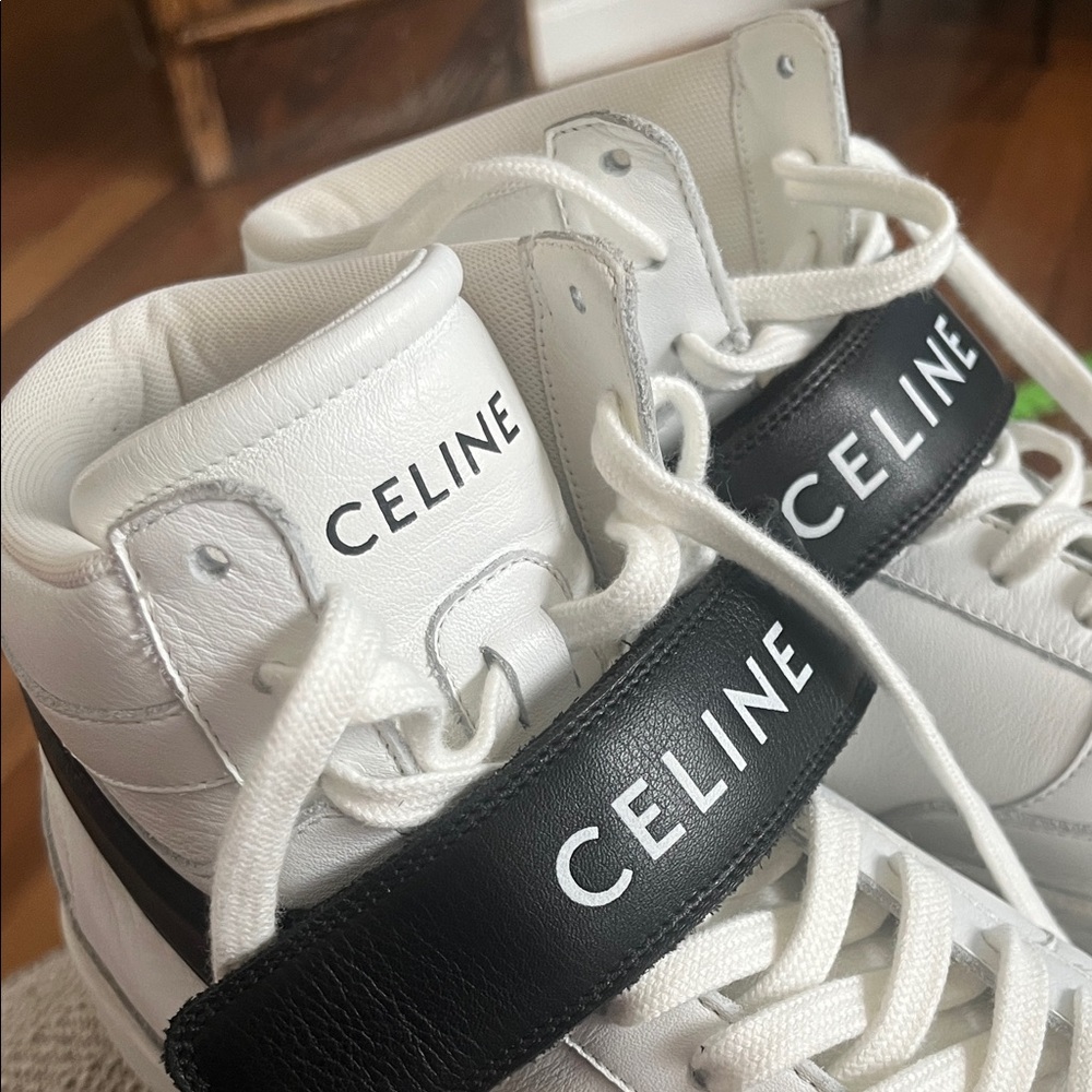 Celine CT-03 HIGH SNEAKER WITH VELCRO in CALFSKIN - Picture 5 of 7